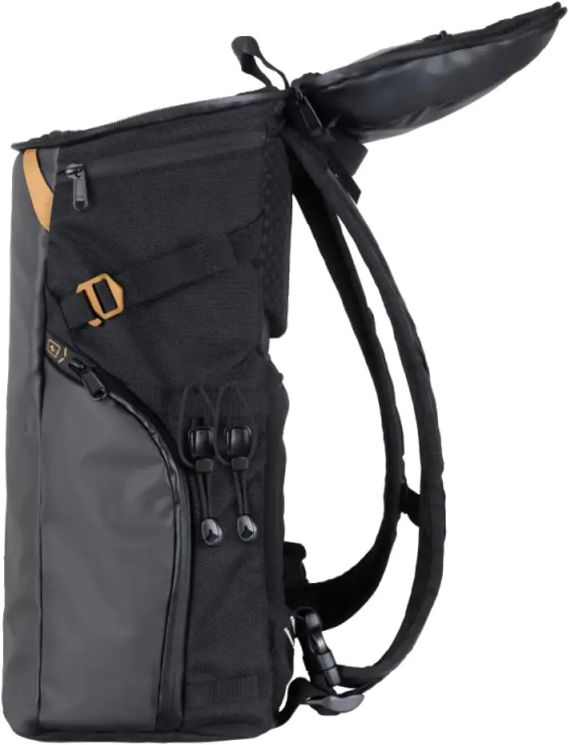 ELÄÄ Upright Daypack - Premium Commuter Backpack with Laptop Compartment, USB Charging Port, Magnetic Water Bottle Pocket - Top Loading Work Backpack - 20L Carry-On Travel (Olive/Black)
