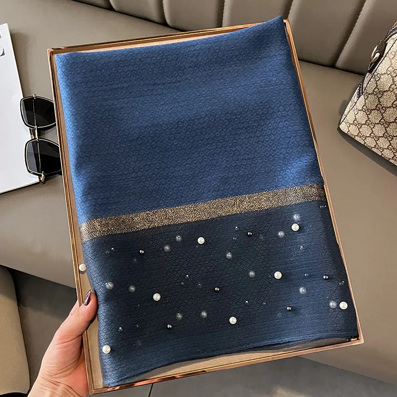 Elegant Bead Embellished Scarf