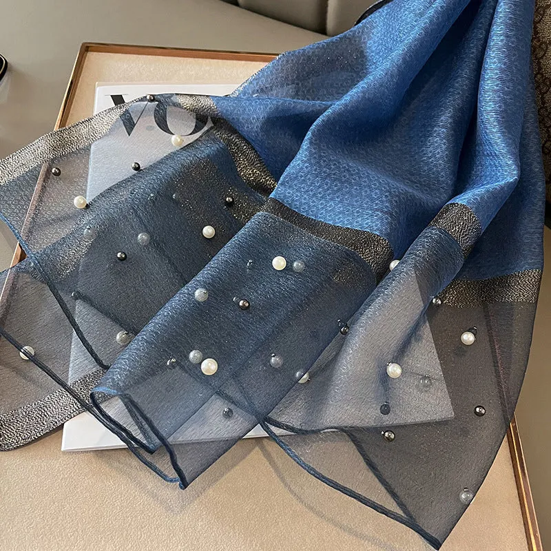 Elegant Bead Embellished Scarf