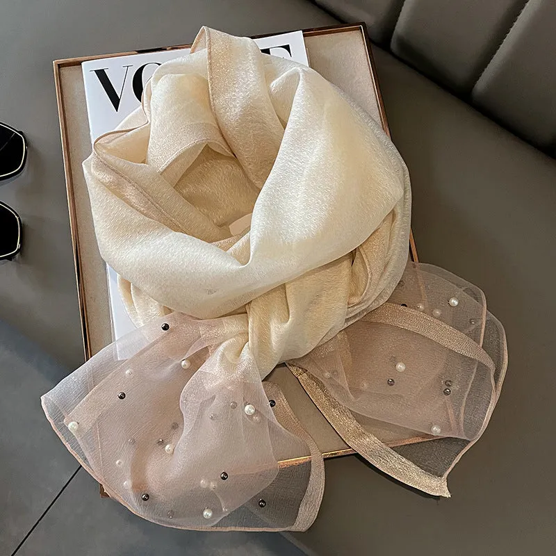 Elegant Bead Embellished Scarf