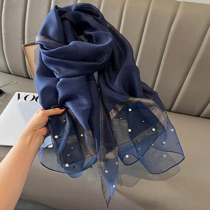 Elegant Bead Embellished Scarf