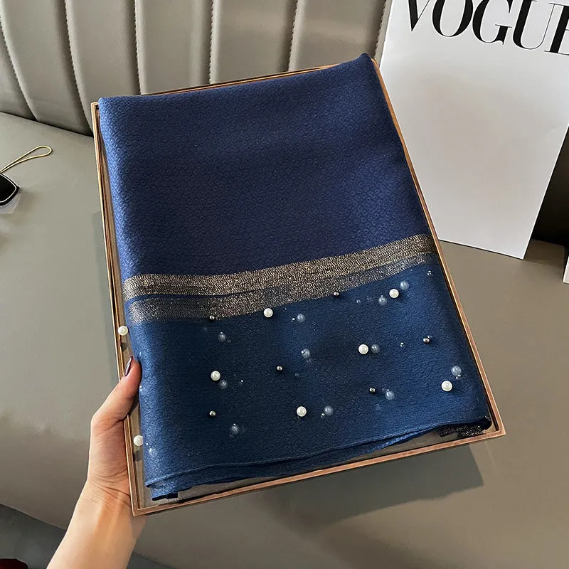 Elegant Bead Embellished Scarf