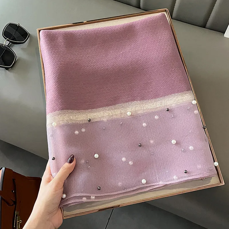 Elegant Bead Embellished Scarf