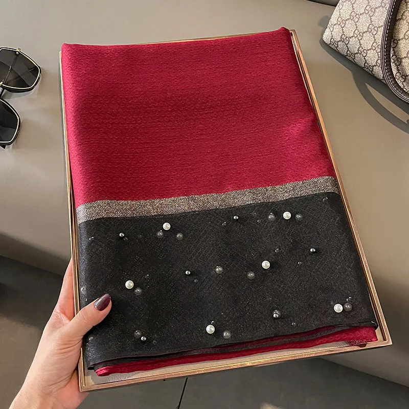 Elegant Bead Embellished Scarf