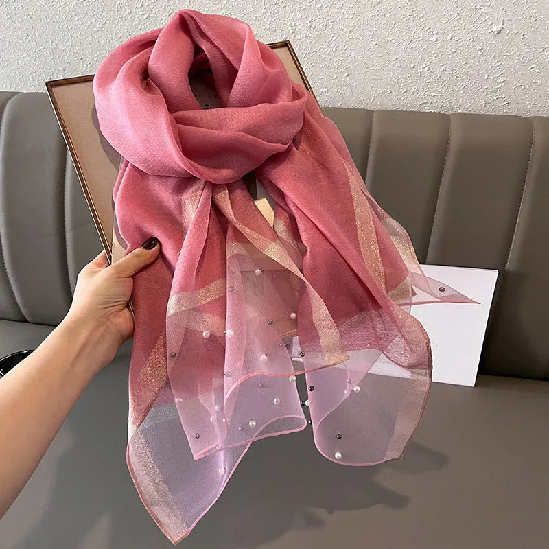 Elegant Bead Embellished Scarf