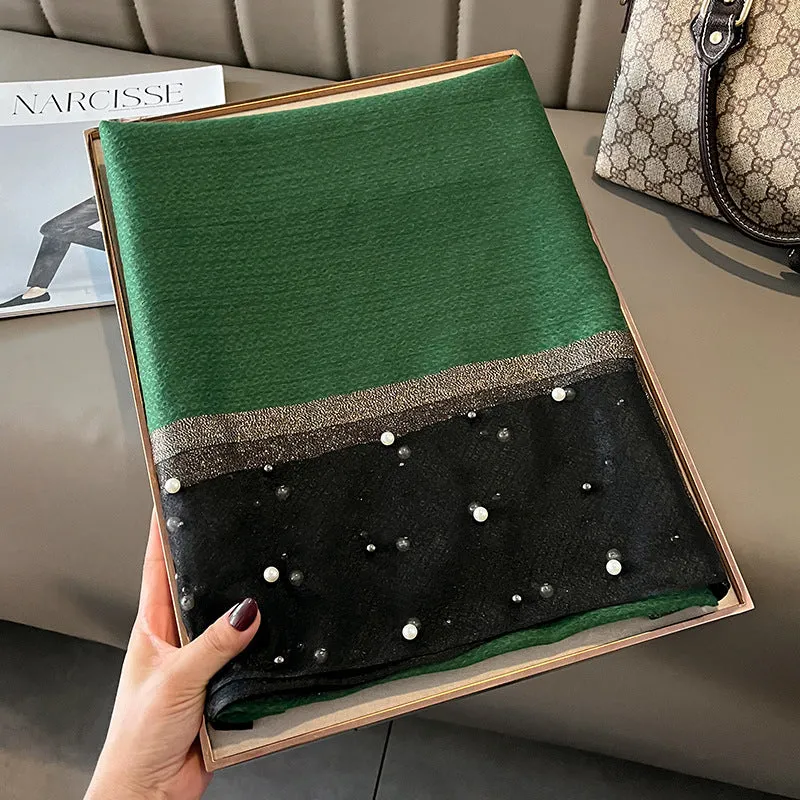 Elegant Bead Embellished Scarf