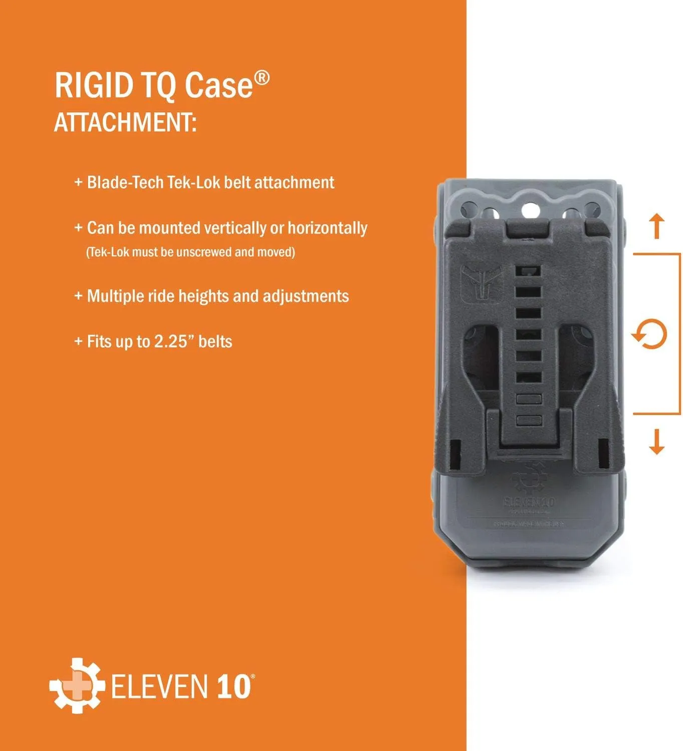Eleven 10 Rigid TQ Case for C-A-T Tourniquet, Basketweave, Belt Attachment