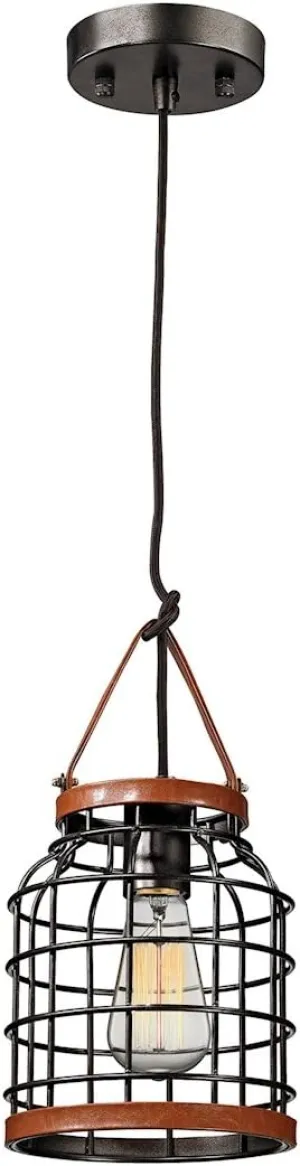 Elk Lighting 14306/1 Purcell - One Light Mini Pendant, Weathered Iron Finish