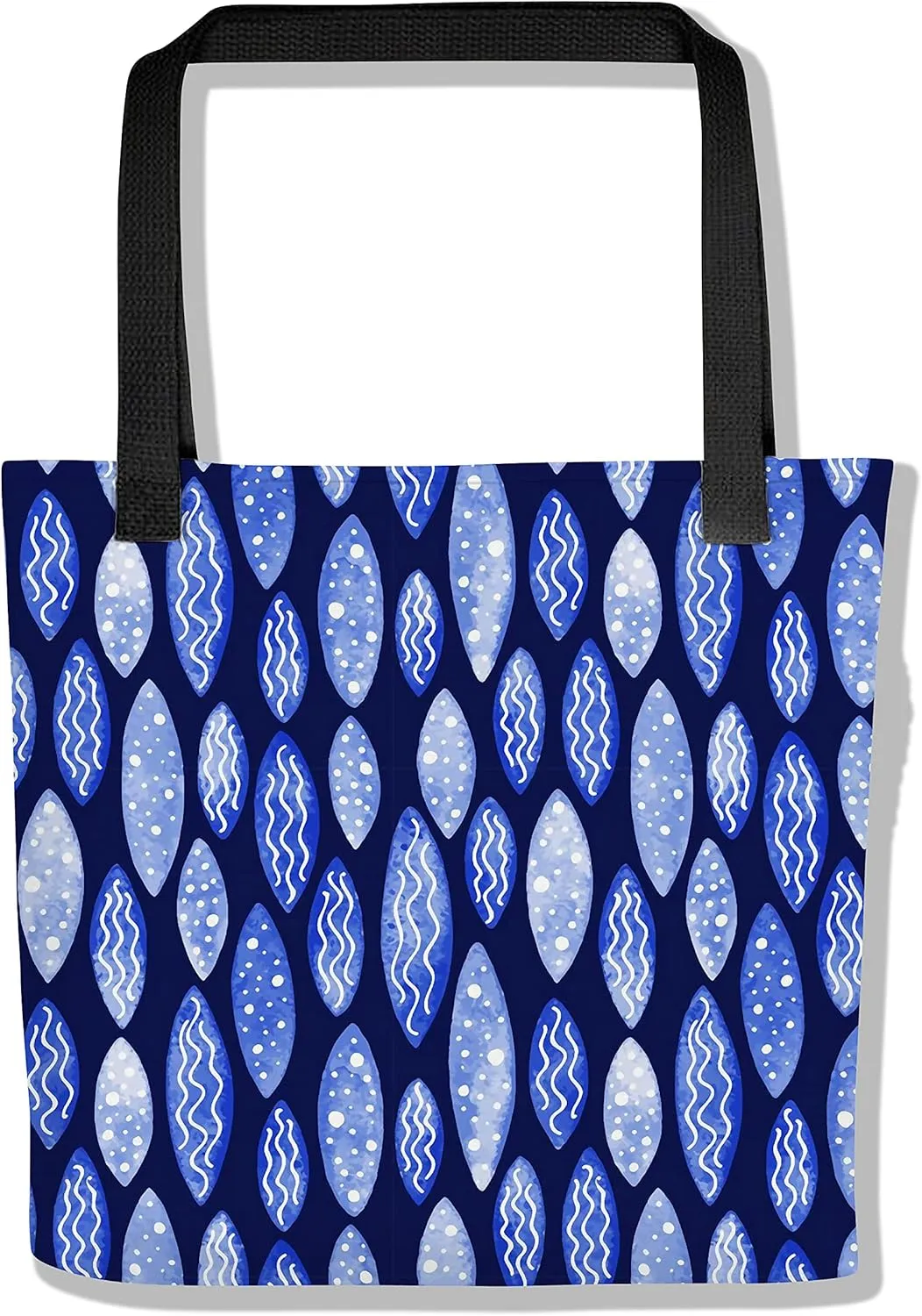 eloria Tote Bag Abstract Pattern Cotton Canvas Fabric Hand Bag