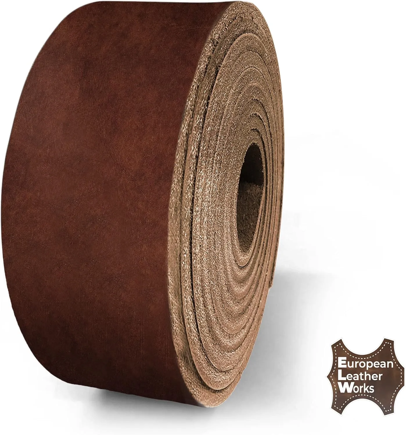 ELW 9-10 oz (3.6-4mm) Latigo Leather Belt Grade Straps & Strips | Size: 1.5"x84" (3.8x213cm) | Cognac | Full Grain Cowhide, Heavy Duty Holsters, Sheathes, Harness, Saddle, Guitar Straps, DIY Crafts