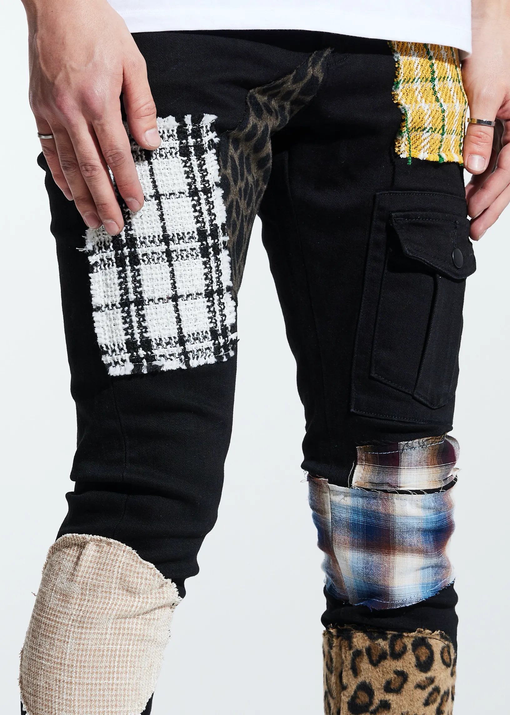 Embellish Trey Cargo Denim (Black)