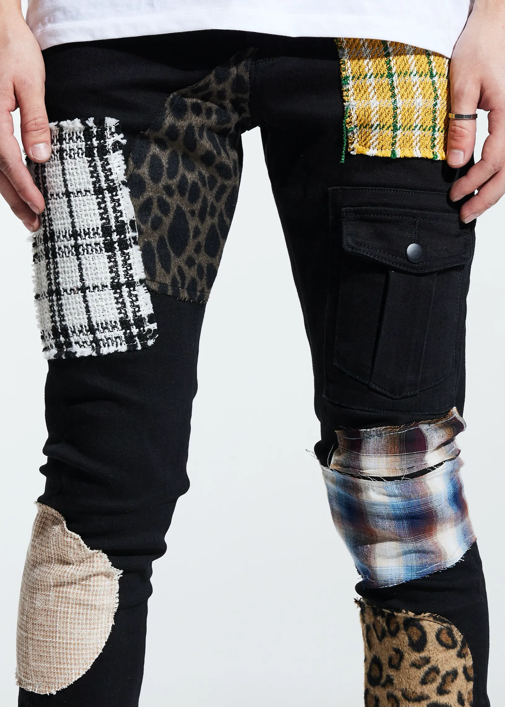 Embellish Trey Cargo Denim (Black)