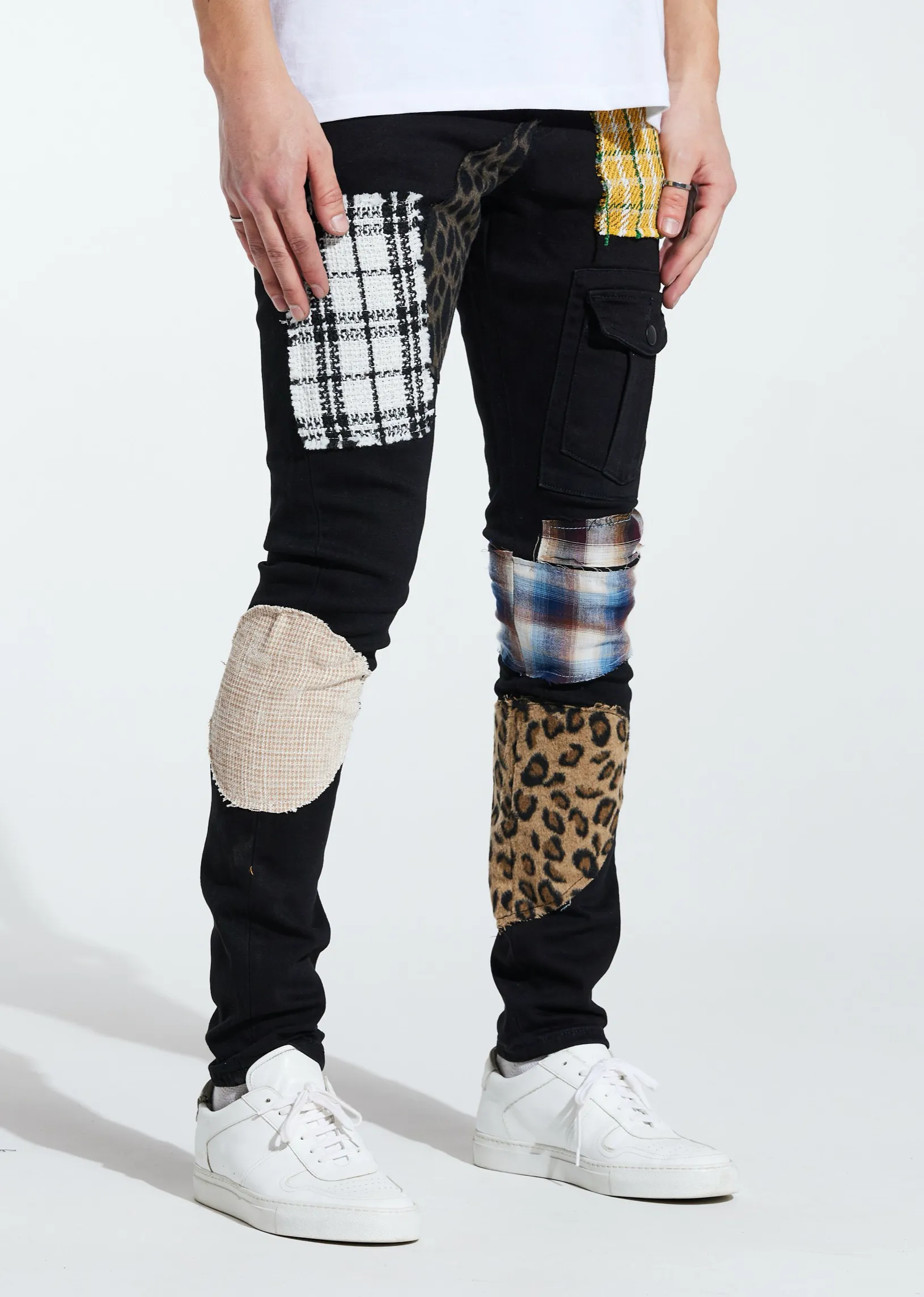 Embellish Trey Cargo Denim (Black)