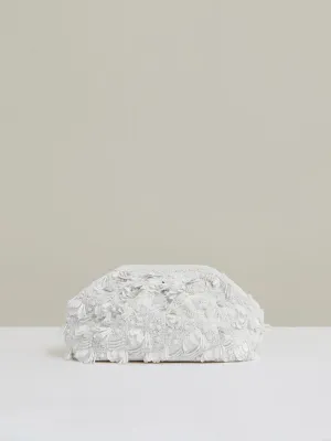 Embellished Clutch Bag in White