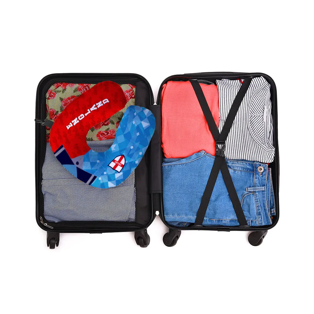 England Printed Patchwork Shirt - Retro Shirt Travel Pillow