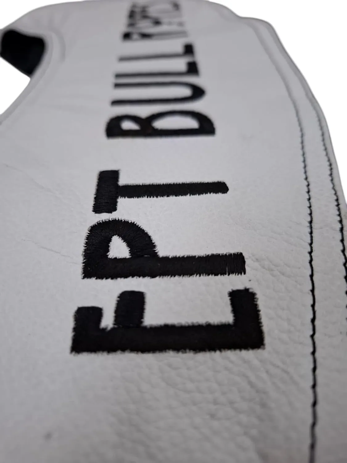 EPT Leather Bull Riding Vest v3.0 - Black & White Leather EPT Brand - Adult Large Sizes:
