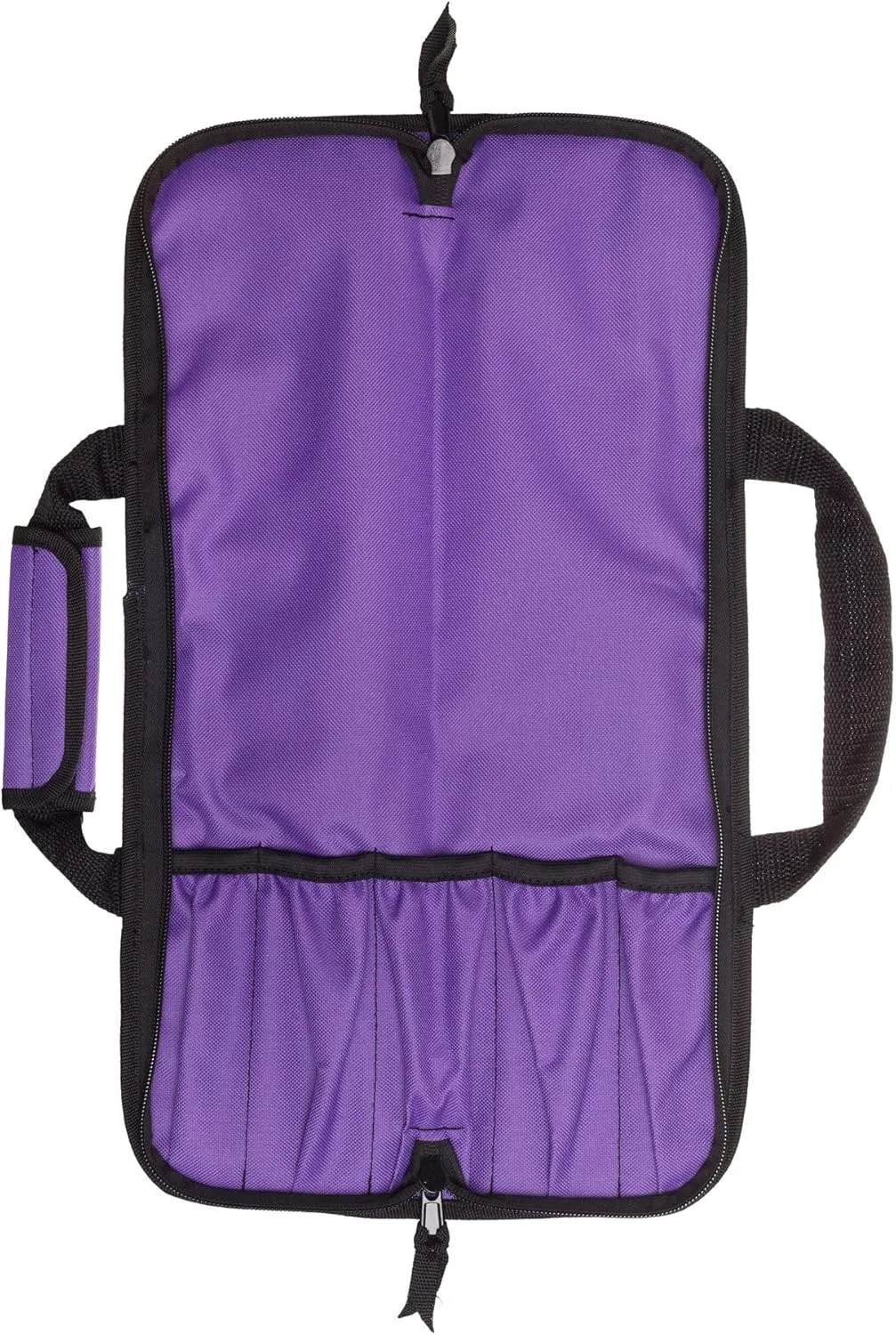 Ergo Chef 5 Pocket Chef Knife Case Roll Bag Bi-Fold (Purple) Lightweight - Durable Nylon / Polyester Blend– Perfect for the Busy Traveling Chef