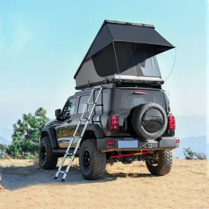 ESPIDOO Hard Shell Rooftop Tent: 100% Aluminum Alloy & 300D Oxford Fabric - Quick Setup 3-Person Camping Shelter for SUV/Truck - Overland Adventure & Outdoor Travel Accessories