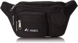 Everest 044MDH Multiple Pocket Fanny Pack (Price/Each), Everest Fanny Pack-Black