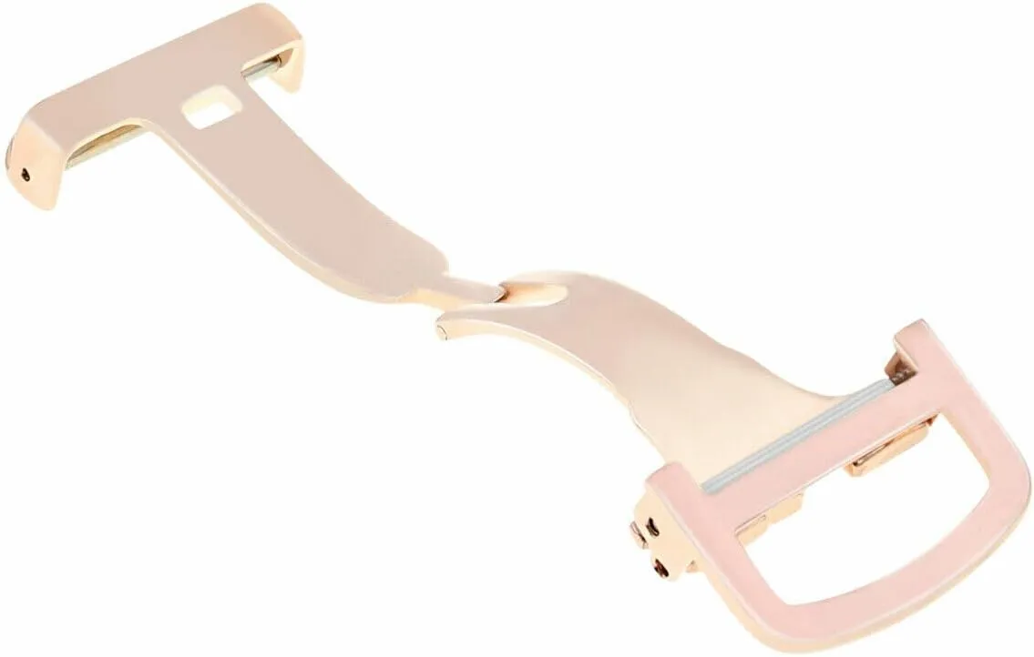 Ewatchparts 16-18-20mm Deployment Band Buckle Clasp Compatible with Cartier Leather Or Rubber Watch Band Strap Stainless Steel