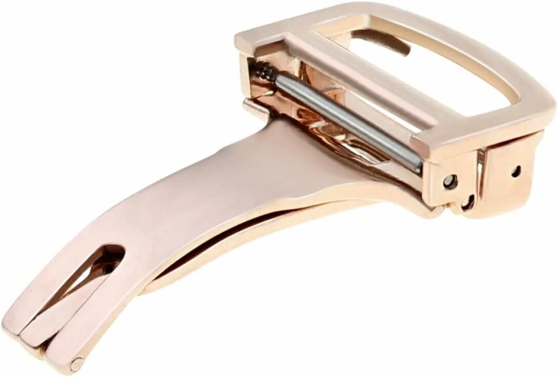 Ewatchparts 16-18-20mm Deployment Band Buckle Clasp Compatible with Cartier Leather Or Rubber Watch Band Strap Stainless Steel