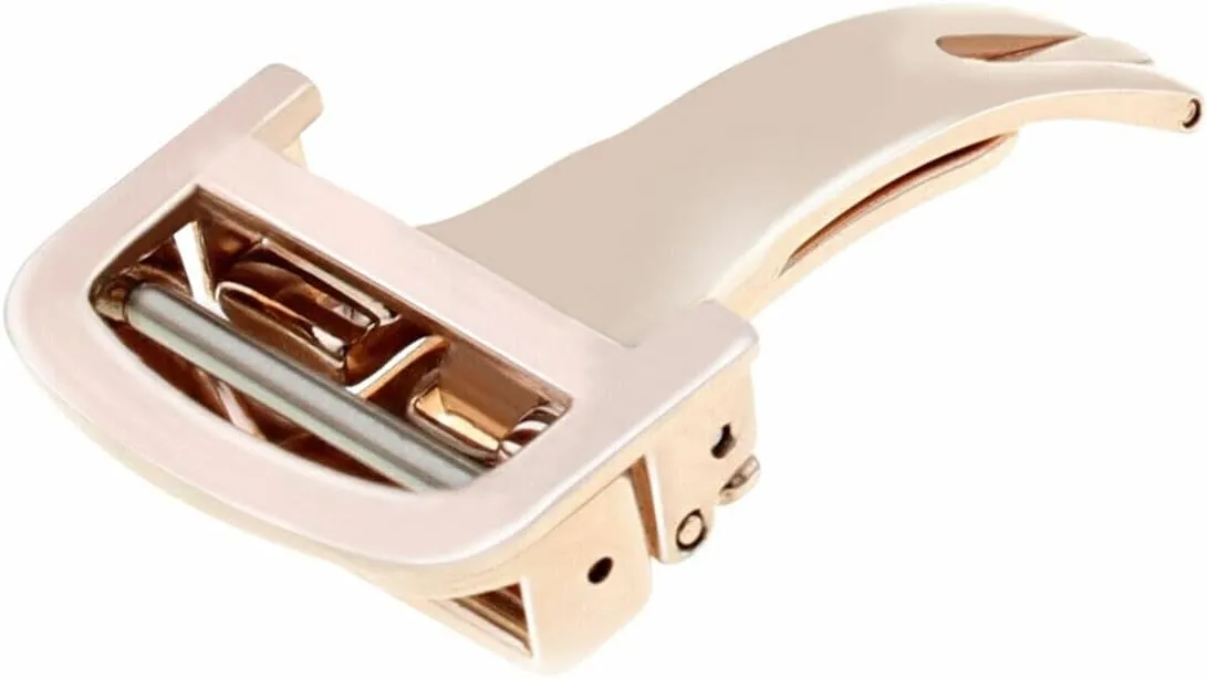 Ewatchparts 16-18-20mm Deployment Band Buckle Clasp Compatible with Cartier Leather Or Rubber Watch Band Strap Stainless Steel