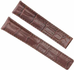 Ewatchparts 20mm Leather Watch Band Strap Deployment Clasp Compatible With Cartier Tank Francaise Watch Brown