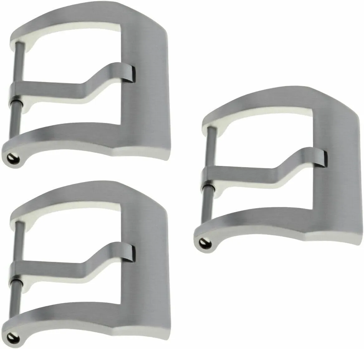 Ewatchparts 3-22mm Pre-V Screw Buckle Compatible With Panerai 40-4mm Leather Rubber Band Strap Brush
