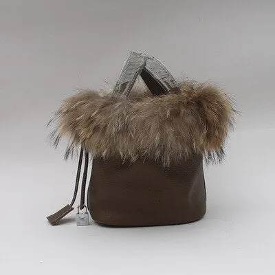 Excellent Hand Hair Limited-edition Fur Bag Real Fox LUCDO