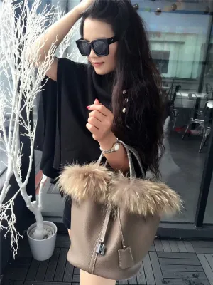 Excellent Hand Hair Limited-edition Fur Bag Real Fox LUCDO