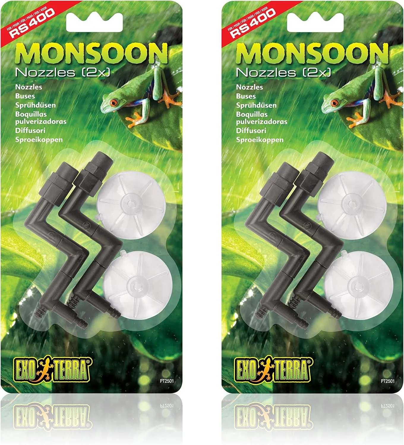 Exo Terra 4 Pack of Monsoon Replacement Nozzles, for Extending Terrarium Misting System
