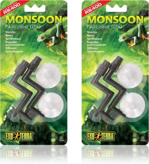 Exo Terra 4 Pack of Monsoon Replacement Nozzles, for Extending Terrarium Misting System