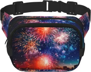 Explosion Firework 3D print Fashion Waist Packs Crossbody Belt Bag Fanny Pack for Women Crossbody for Traveling Running