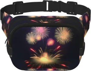 Explosion Fireworks 3D print Large Fanny Packs for Women Cute Cross Body Waist Bag Fashionable Fanny Pack