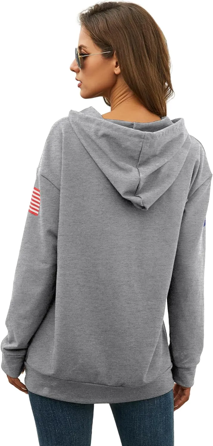 Ezcosplay Women Long Sleeve NASA Pullover Hoodie Space Graphic Sweatshirt with Pocket
