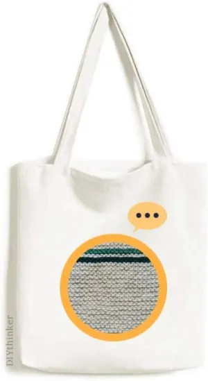 Fabric Flax Knit Gray Abstract Expression Gift Sack Canvas Tote Shoulder Bag