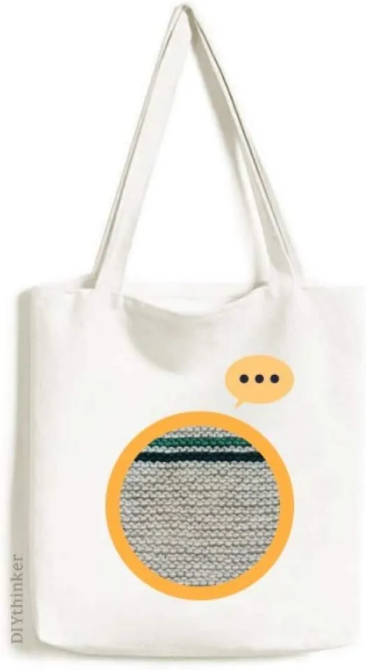 Fabric Flax Knit Gray Abstract Expression Gift Sack Canvas Tote Shoulder Bag