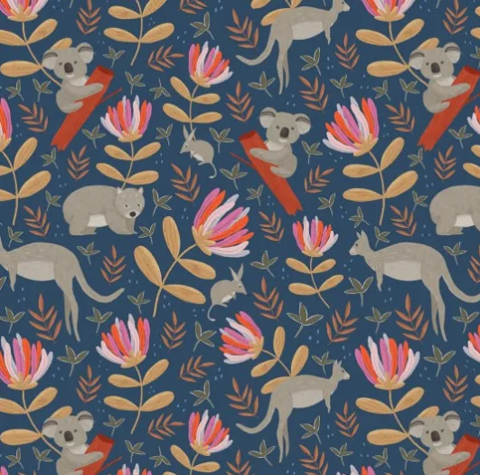 Fabric - Flora & Fauna - Marsupials