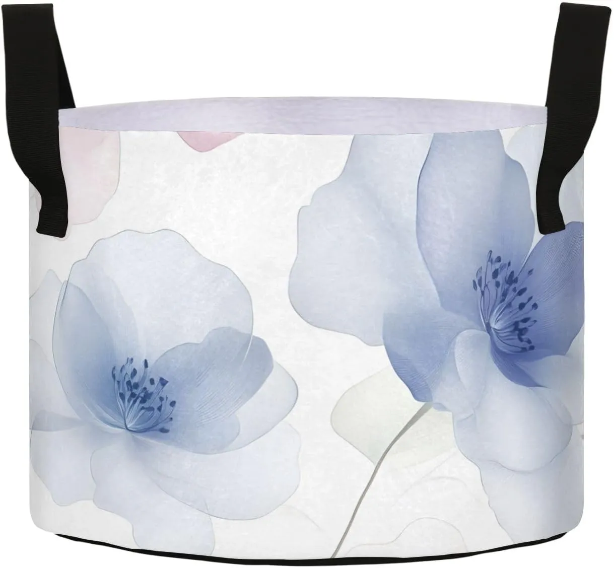 Fabric Plant Grow Bags-Pale Flowers, 7 Gallon Cloth Planting Pouch Flower Pot Thickened for Garden Vegetable Flower Planting