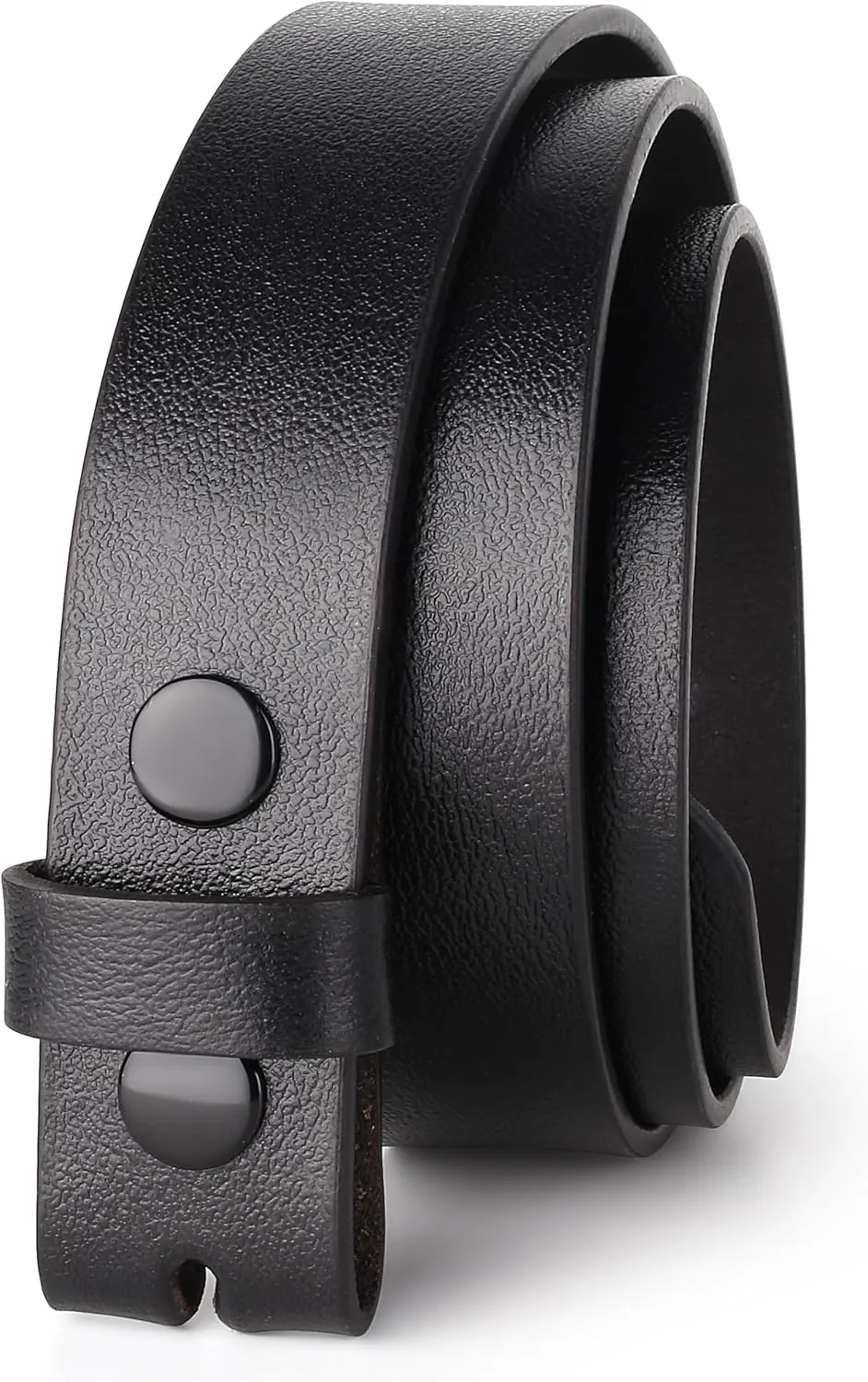 F&L CLASSIC Belt for Buckles 100% Full Grain One Piece Leather Belt, w/Snaps for Interchangeable Buckles,1.25" wide,
