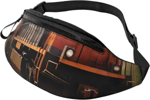 Fanny Pack for Men Women Crossbody Waist Bag Freight Train Belt Bag with Adjustable Strap Hip Bum Bag