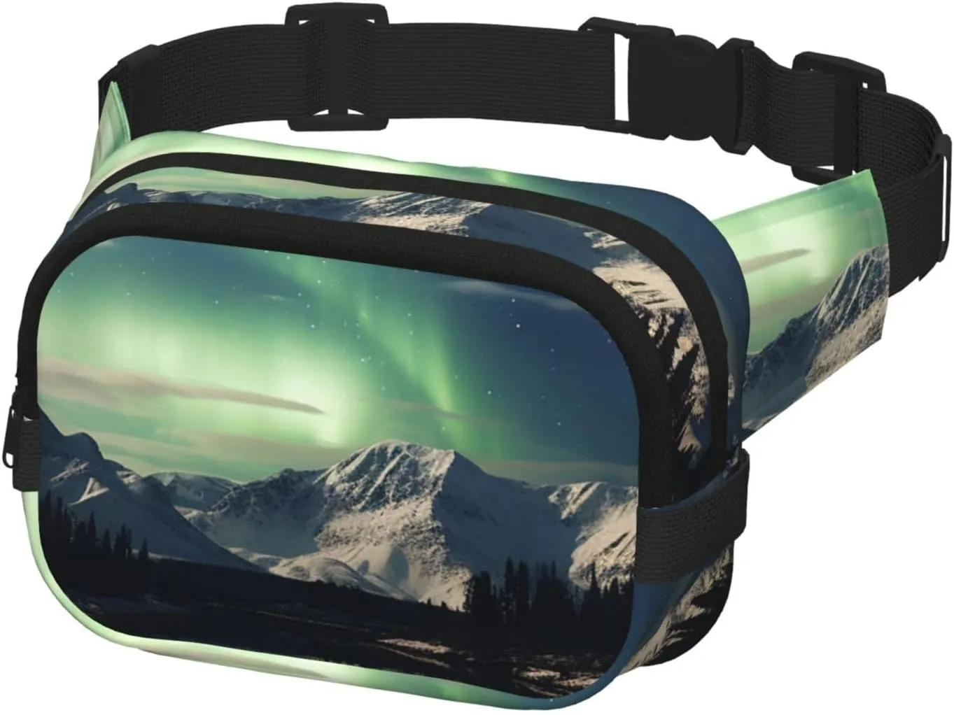 Fanny Pack for Men Women Crossbody Waist Bag Northern Aurora Night Belt Bag with Adjustable Strap Hip Bum Bag