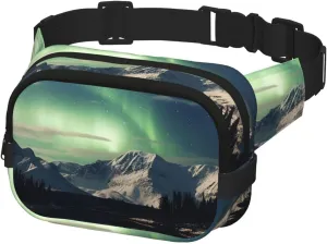 Fanny Pack for Men Women Crossbody Waist Bag Northern Aurora Night Belt Bag with Adjustable Strap Hip Bum Bag