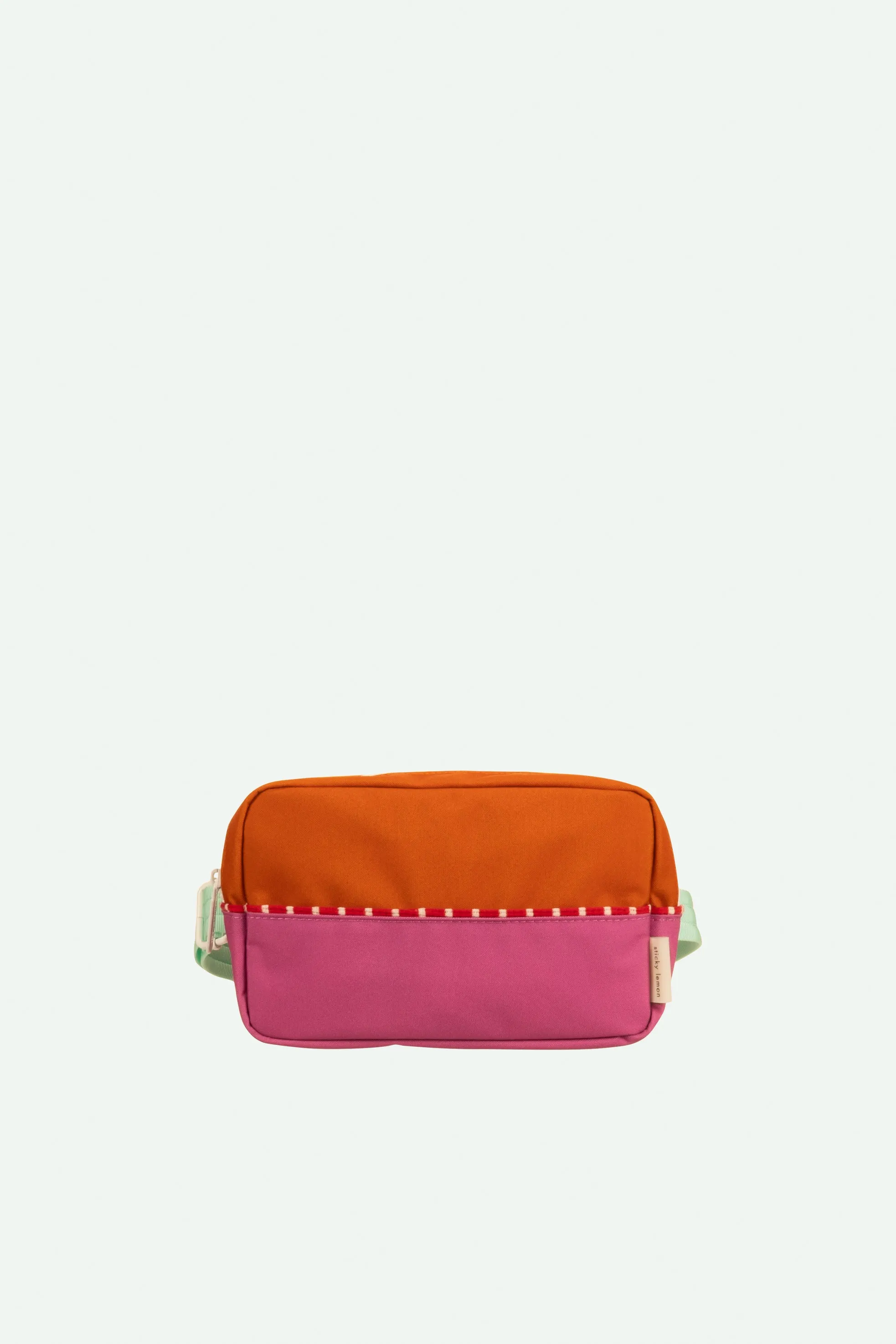 fanny pack large | better together | gravel orange   rosette pink