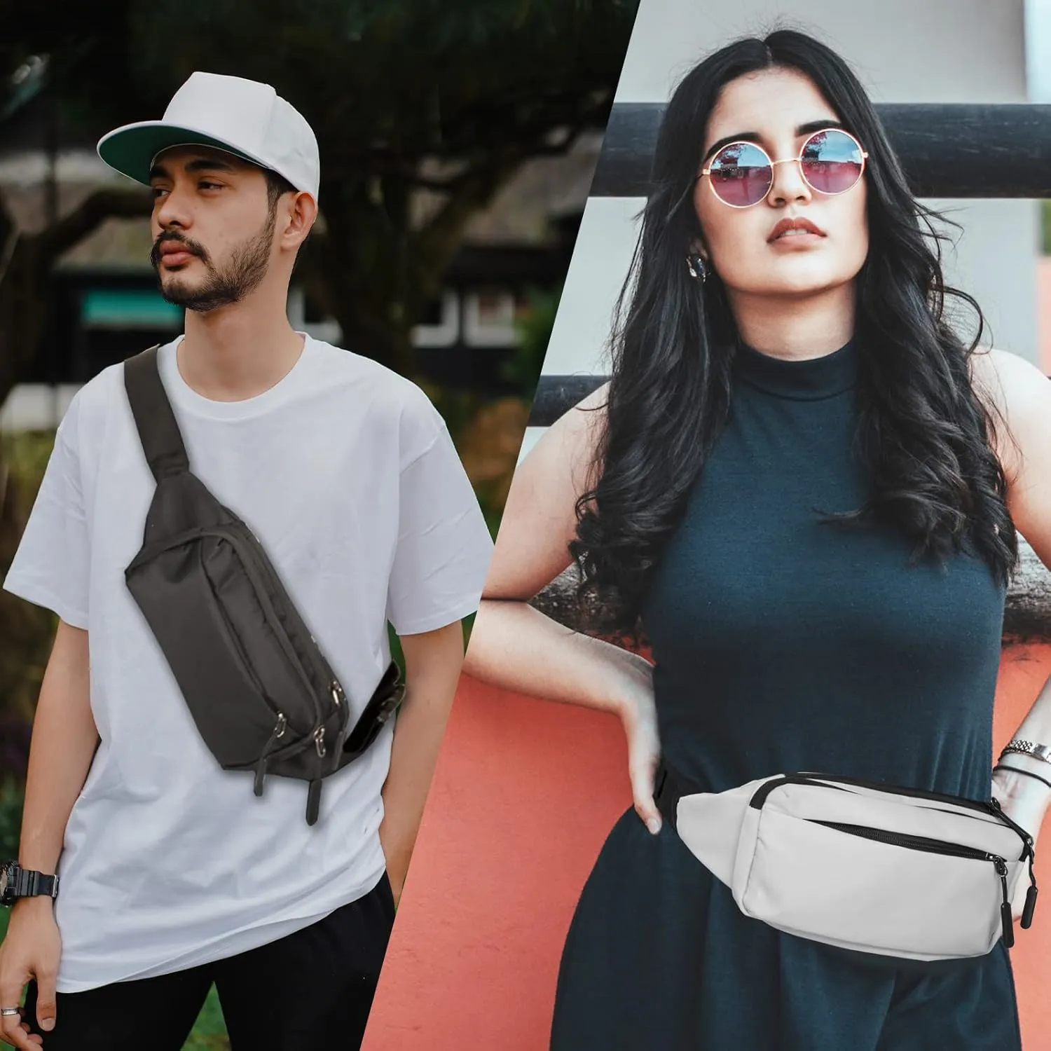 Fanny Packs for Men and Women,Water Resistant Waist Bag & Hip Bum Bag with Adjustable Strap for Travel Sports Running