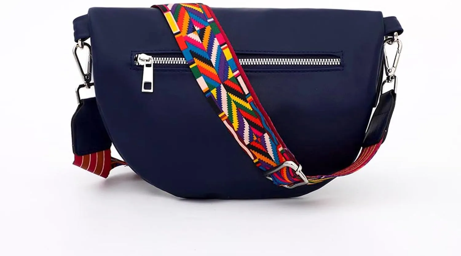 Fanny Packs for Women Cross Body Belt Bag for Women with Guitar Strap PU Leather Crossbody Bags for Women Trendy Cute Designer Bum Bags for Travel Everyday(Navy)