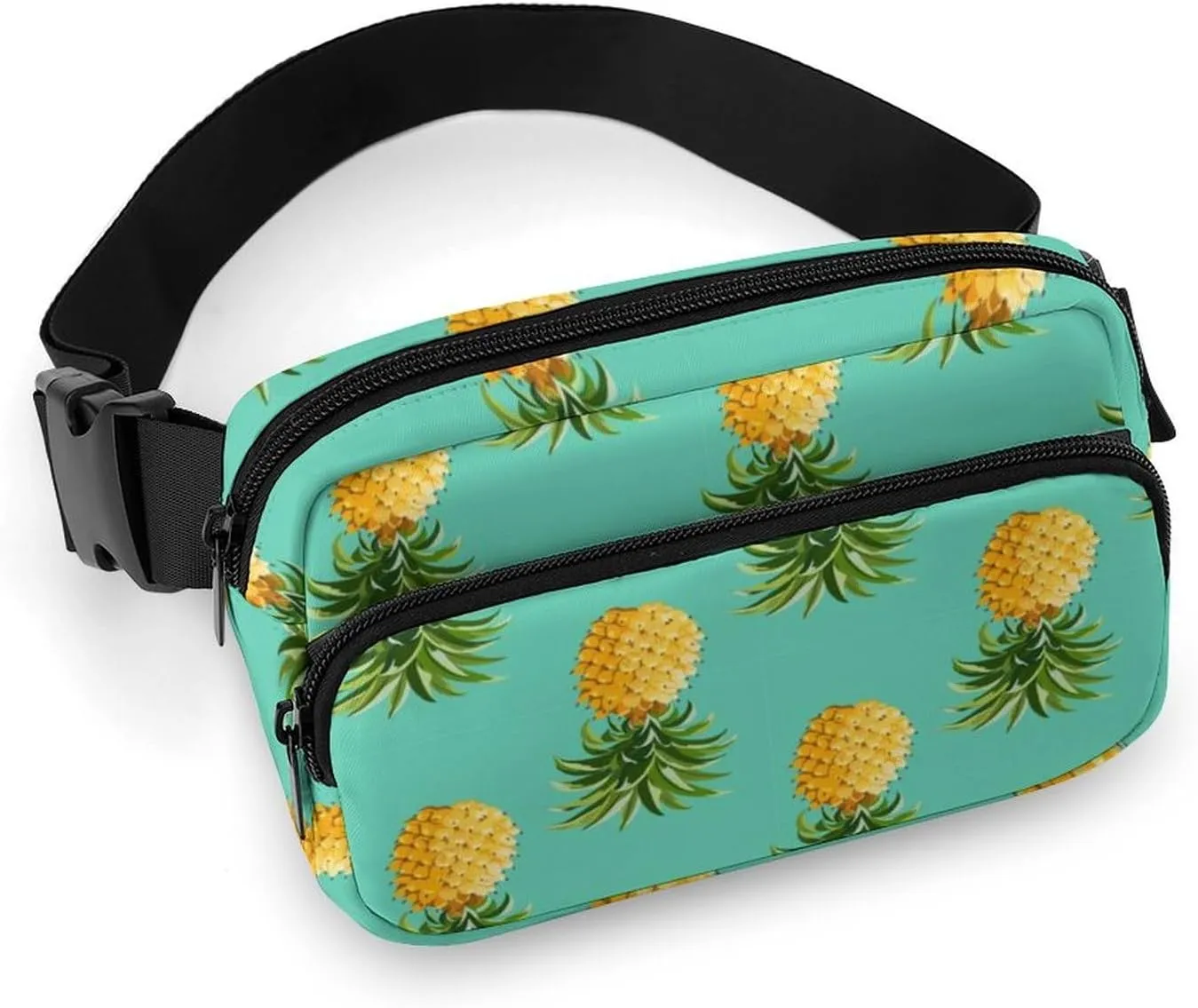 Fanny Packs for Women Men, Cross Body Bag Belt Bag Fashion Waist Bag with Adjustable Strap, Upside Down Pineapples Tropical