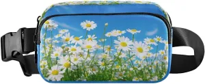 Fanny Packs for Women Men Daisy Flowering Shrubs Belt Bag Waterproof Fashion Waist Pack with Adjustable Strap Waist Bag Hip Bumbags for Running Workout Travel Hiking Cycling