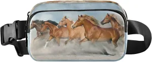 Fanny Packs for Women Men Shorse Herd Galloping Belt Bag Waterproof Fashion Waist Pack with Adjustable Strap Cool Waist Bag Hip Bumbags for Running Workout Travel Hiking Cycling