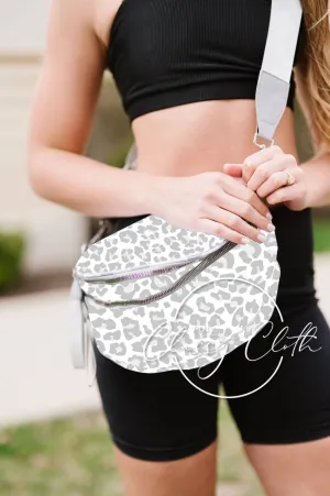 Farah Fanny Pack Shoulder Sling Bag - Grey Leopard RTS